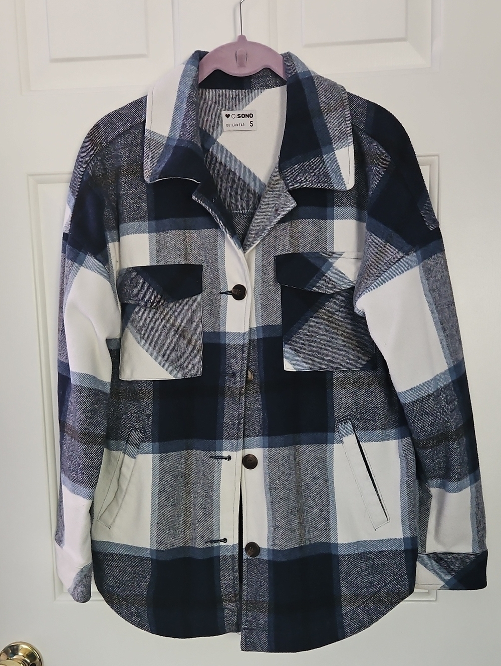 Ci Sono Plaid Shacket